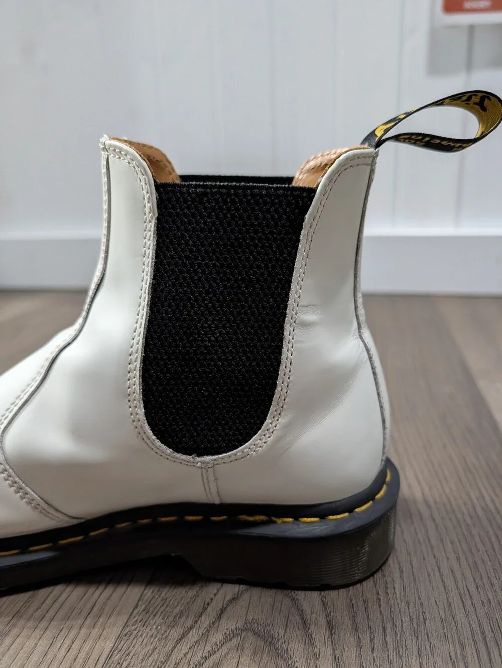 Dr. Martens Yellow Stitch Smooth Leather Chelsea Boots